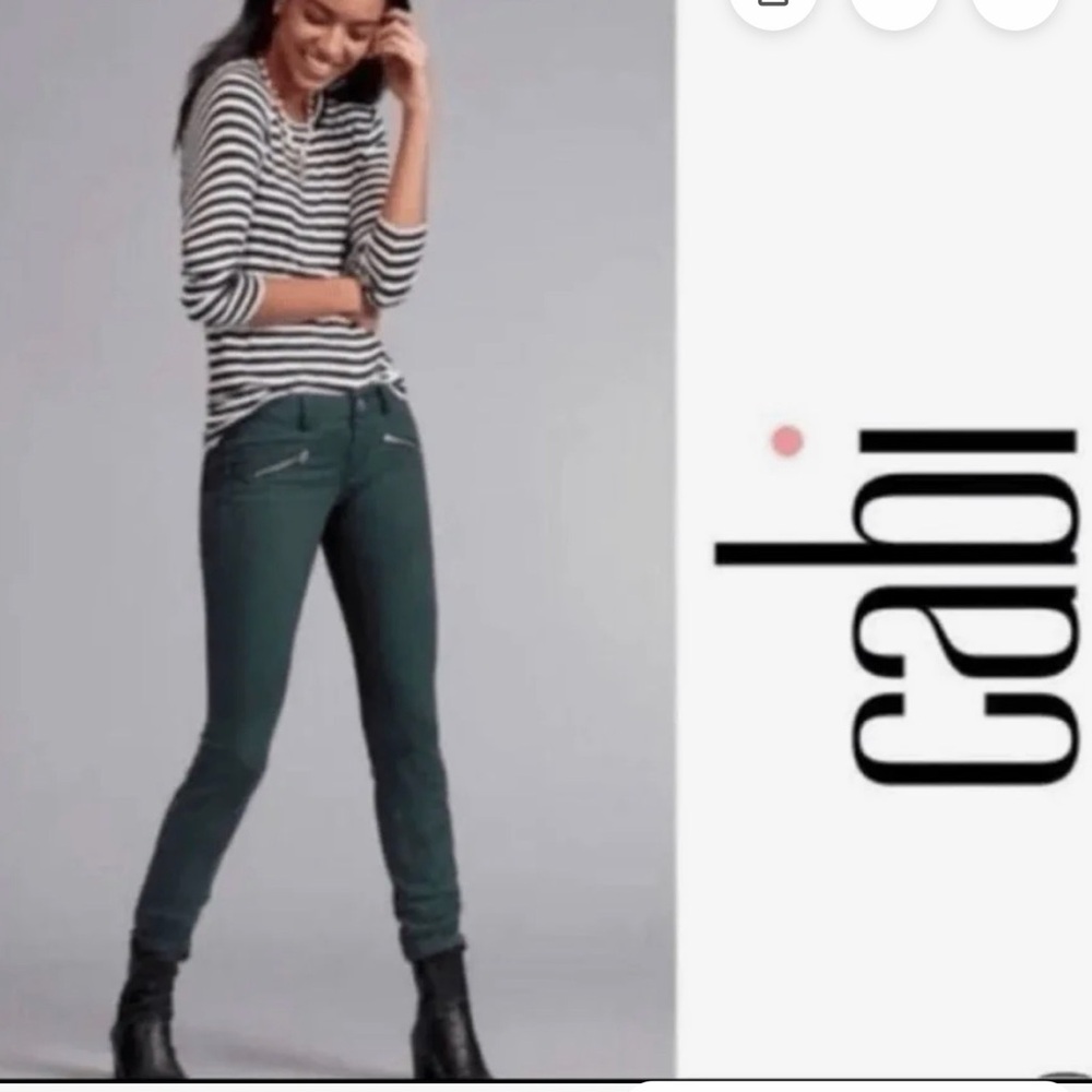 CAbi #3388 Green Skinny Jeans